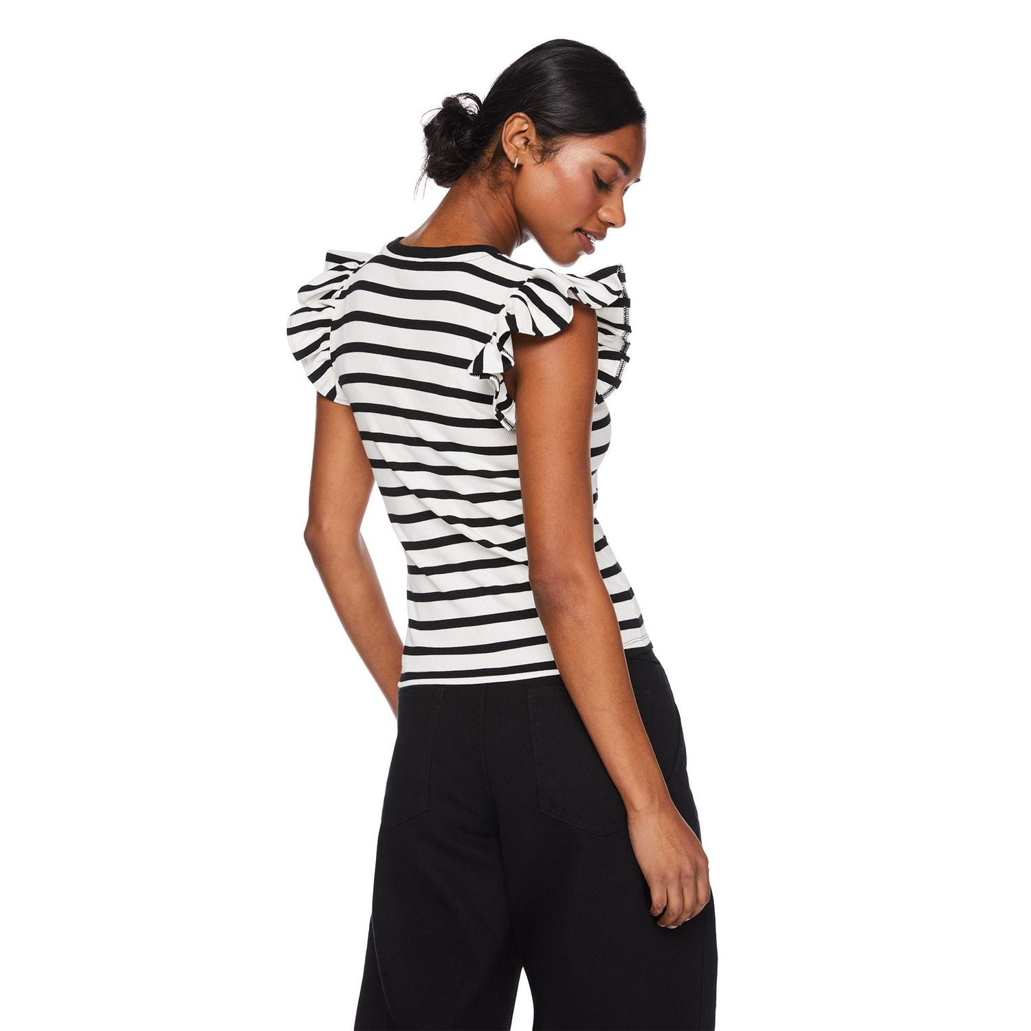 George Women's Rib Ruffle Tee