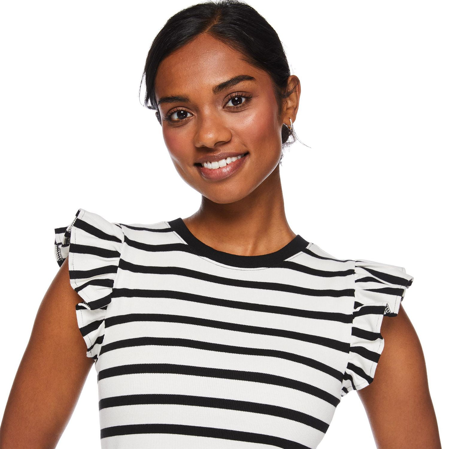 George Women's Rib Ruffle Tee