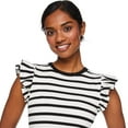 thumbnail image 4 of George Women's Rib Ruffle Tee, 4 of 6