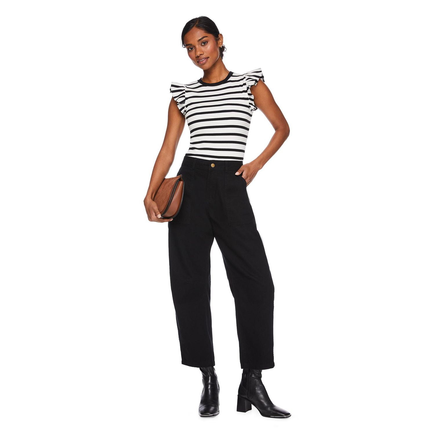 George Women's Rib Ruffle Tee