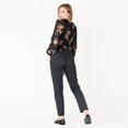 thumbnail image 4 of DV L/S smocked bodice blouse with ruffled hem, 4 of 4