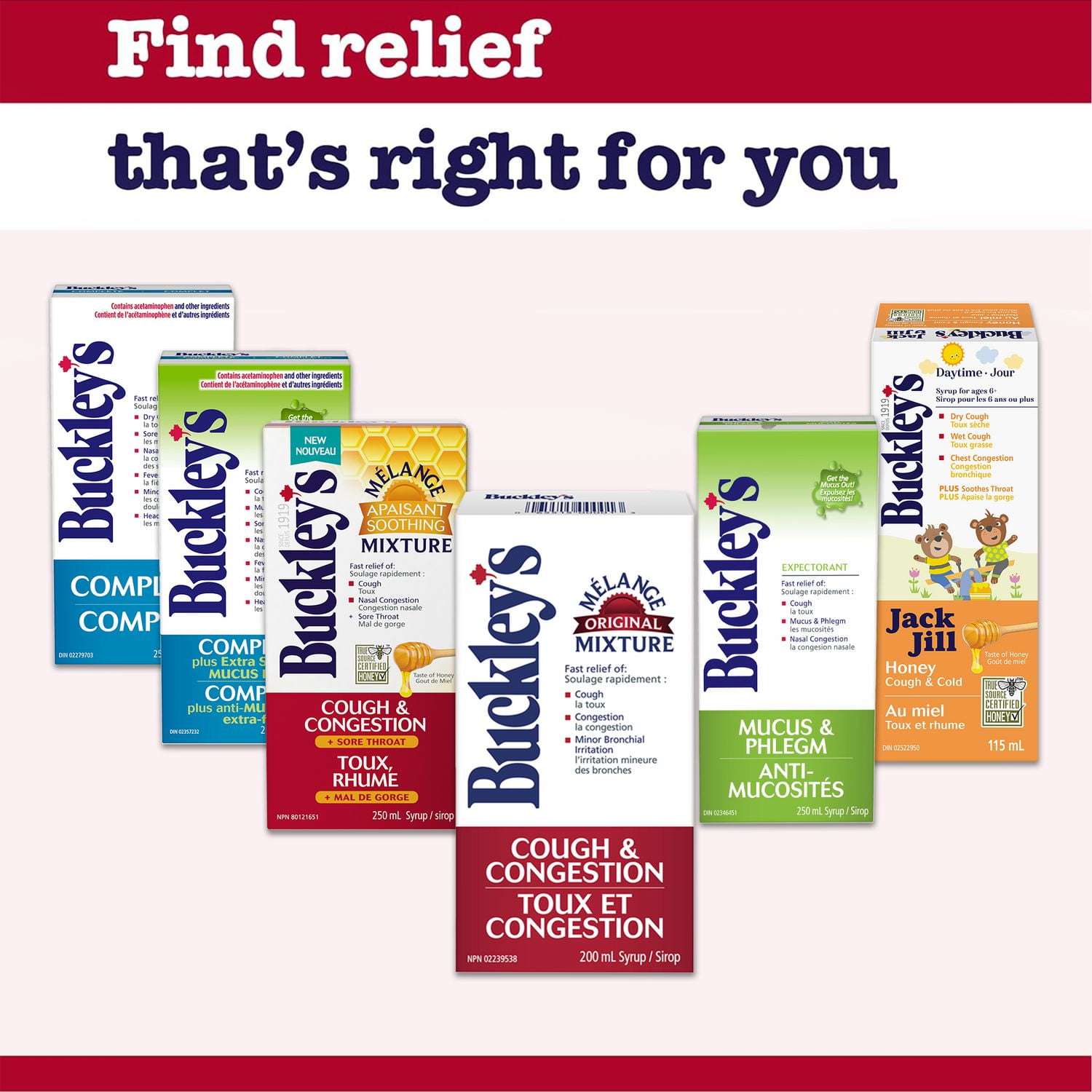 Buckley's Melange Apaisant, 250 mL Buckley's Melange Apaisant