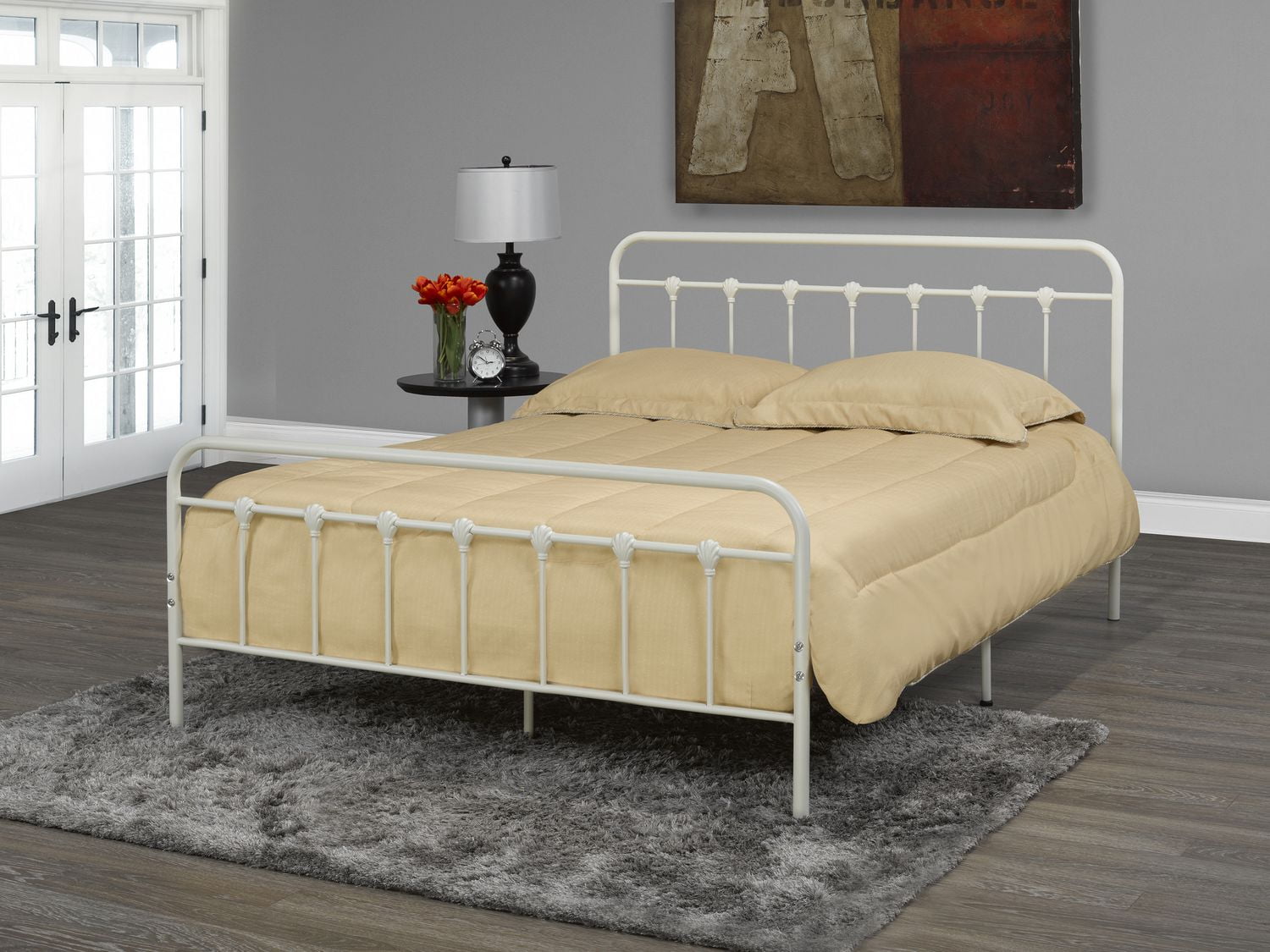 West Side Queen Metal Platform Bed, White Walmart Canada