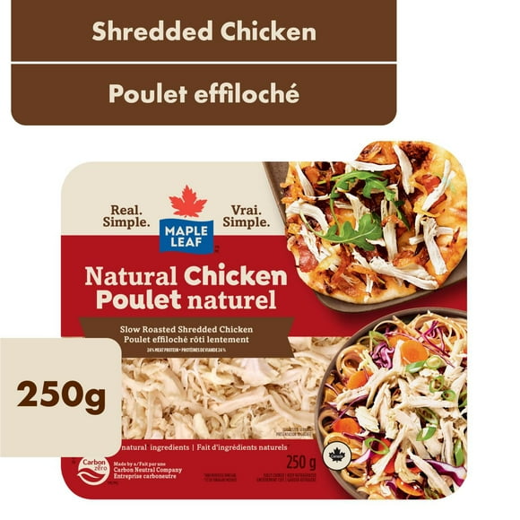 Maple Leaf Natural Shredded Chicken, 250 g