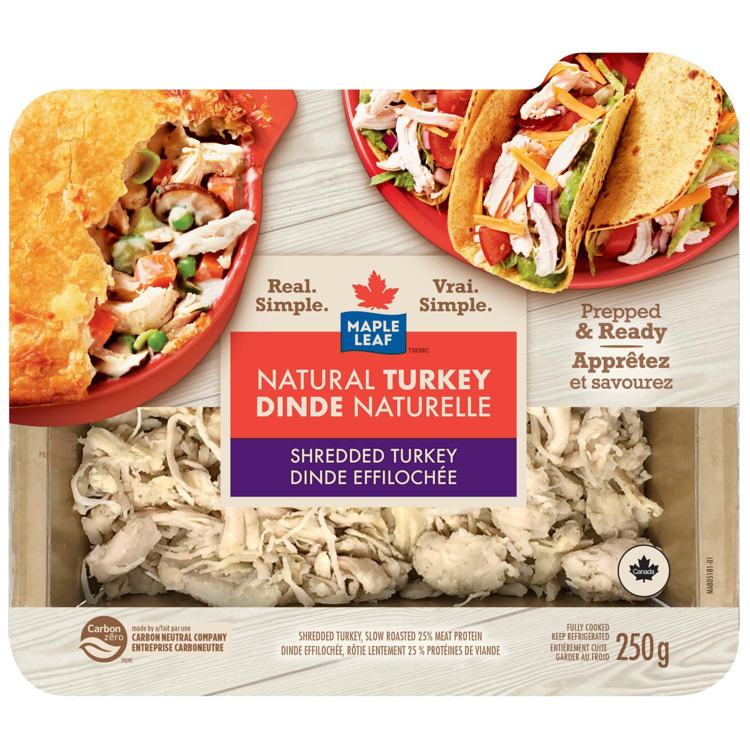 Maple Leaf Natural Shredded Turkey