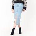 thumbnail image 1 of DV Denim maxi skirt with front slit, 1 of 5