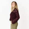 thumbnail image 3 of DV L/S Pointelle sweater with scalloped hem, 3 of 6