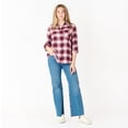 thumbnail image 2 of DV L/S button down front plaid shirt, 2 of 8
