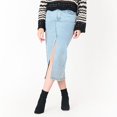 thumbnail image 1 of DV Denim maxi skirt with front slit, 1 of 5
