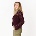 thumbnail image 3 of DV L/S Pointelle sweater with scalloped hem, 3 of 6