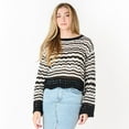 thumbnail image 1 of DV L/S Pointelle sweater with scalloped hem, 1 of 6