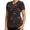 thumbnail image 3 of Scrubstar Women's "Fall Friends" V-Neck Scrub Top, 3 of 5