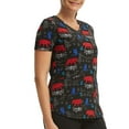 thumbnail image 4 of Scrubstar Women's "Fall Friends" V-Neck Scrub Top, 4 of 5