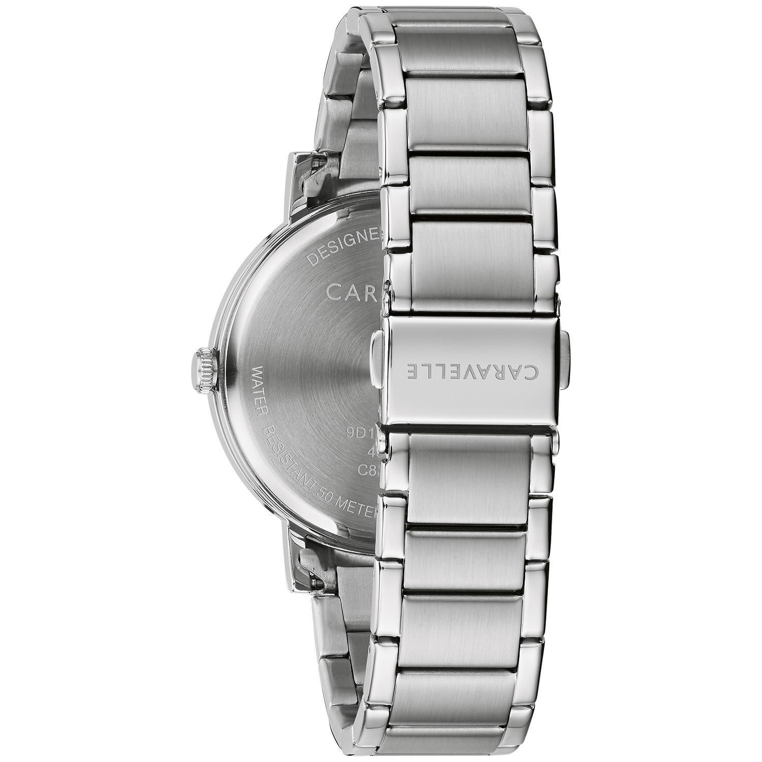 Caravelle Mens Silver Tone Quartz Watch Walmart.ca