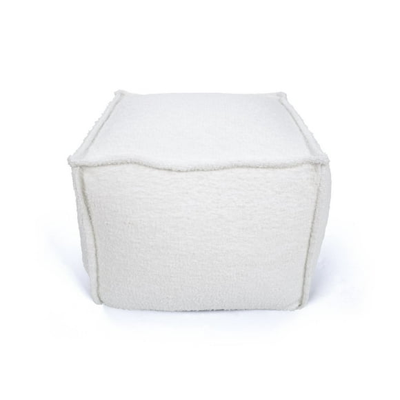 Pouf Bouclé Ivoire de Lounge and Co