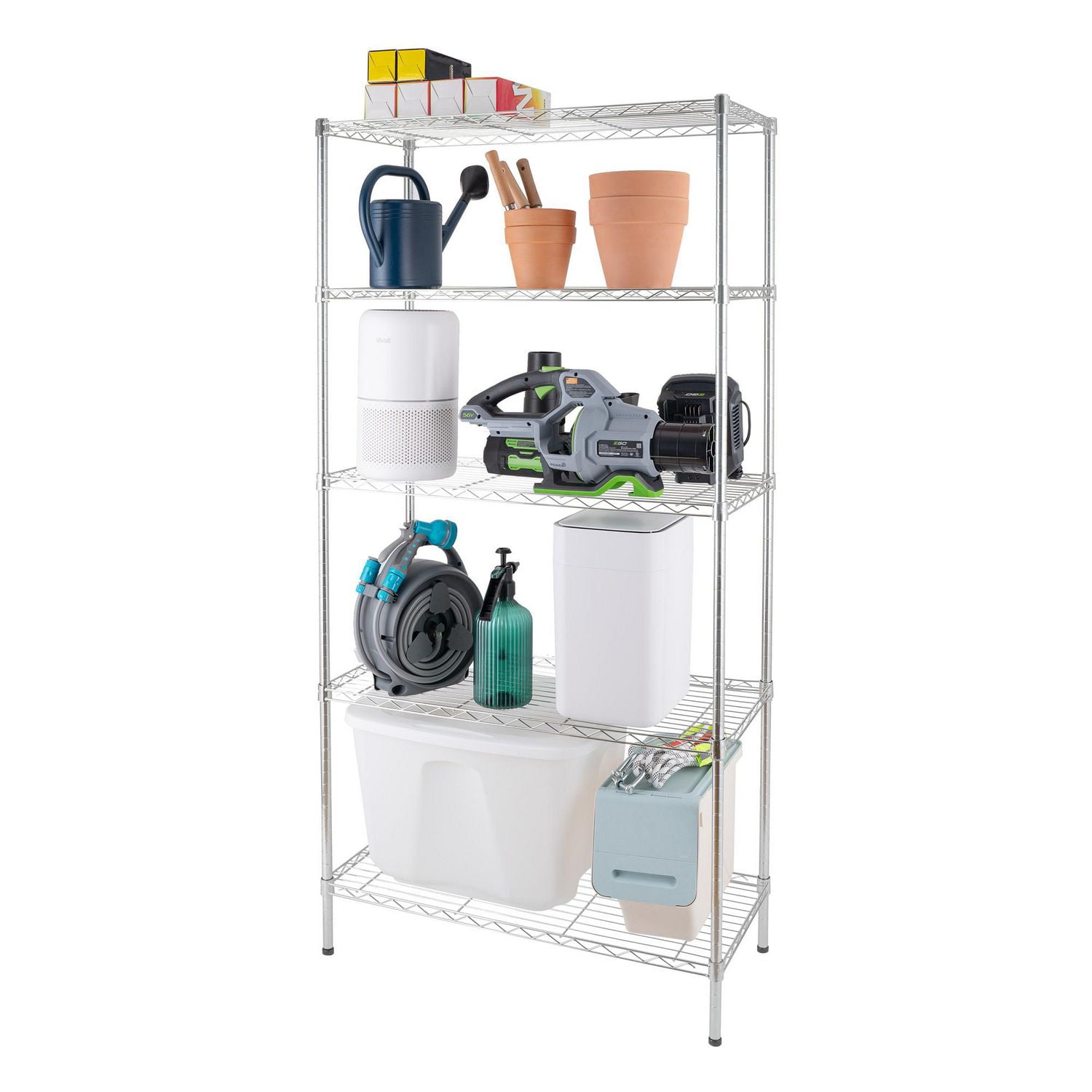 Metal shelf clearance organizer