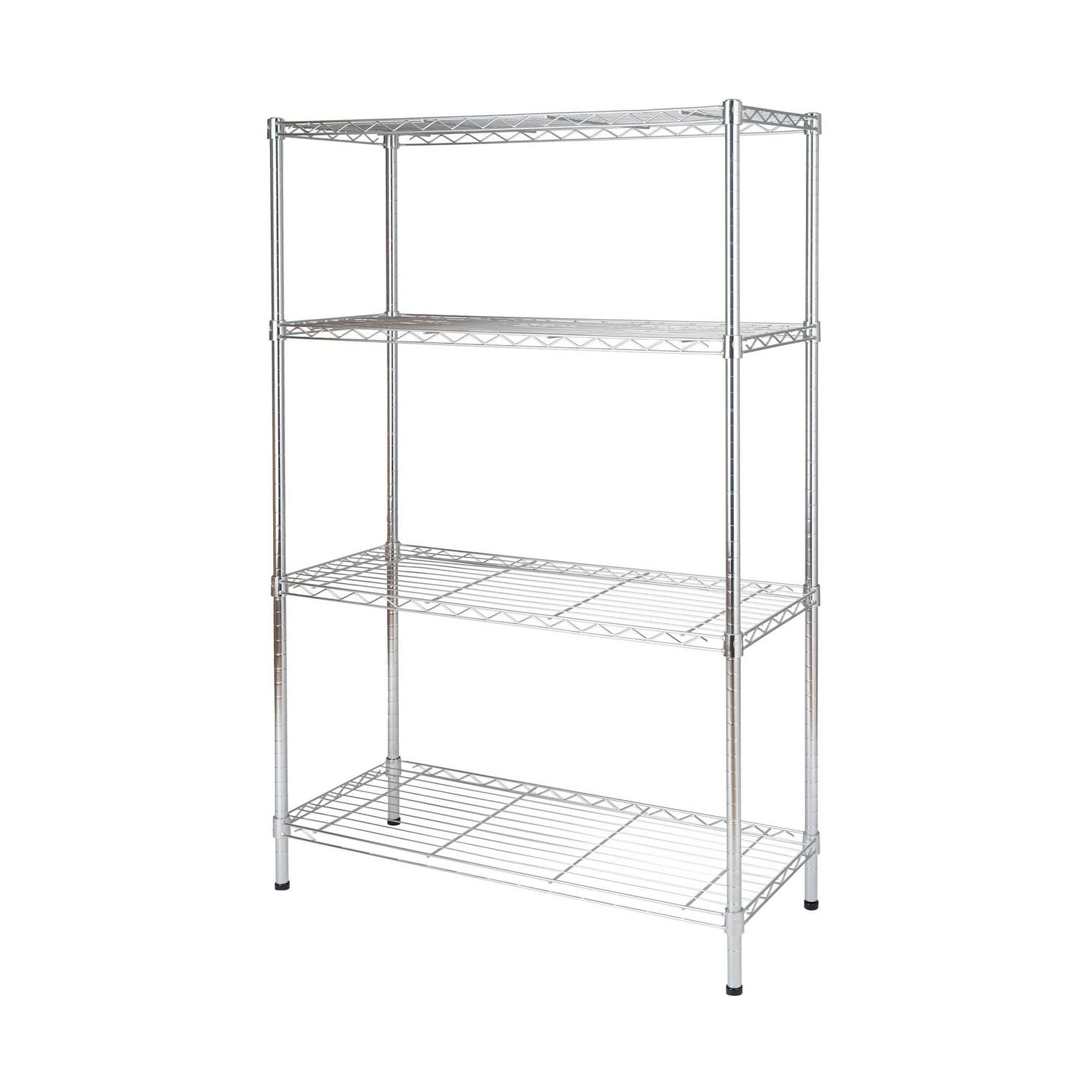 Hyper Tough 4 Tier Metal Storage Rack 4 Shelf 350lbs loading