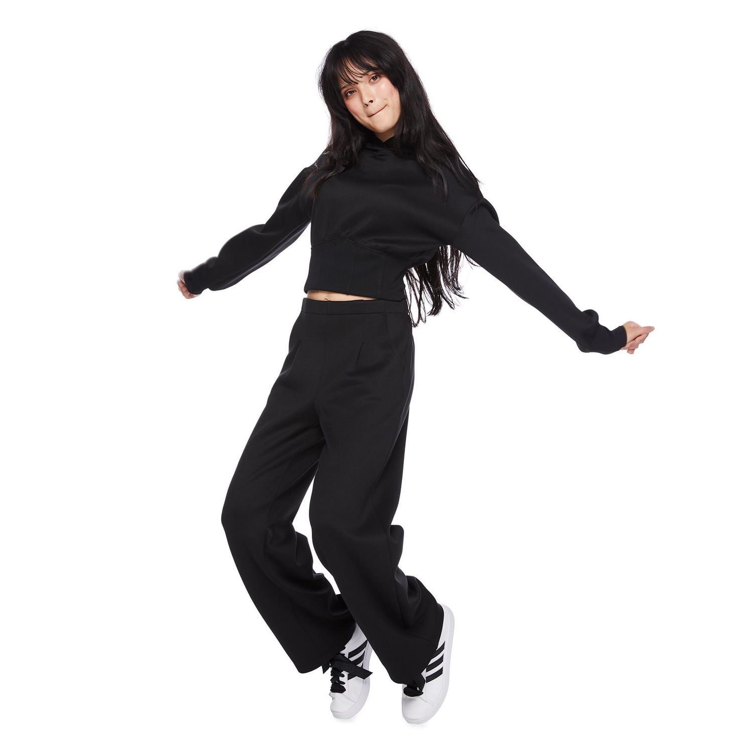 Pantalon évasé en molleton doux à plis My Sister’s Closet pour filles Tailles P-TTG