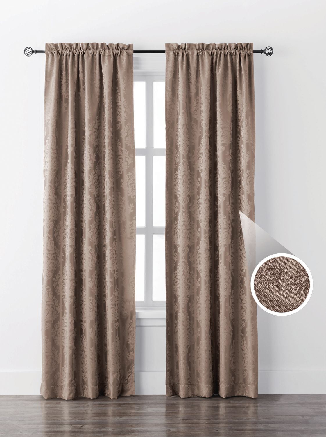 Mainstays Damask Single Window Curtain Walmart Canada