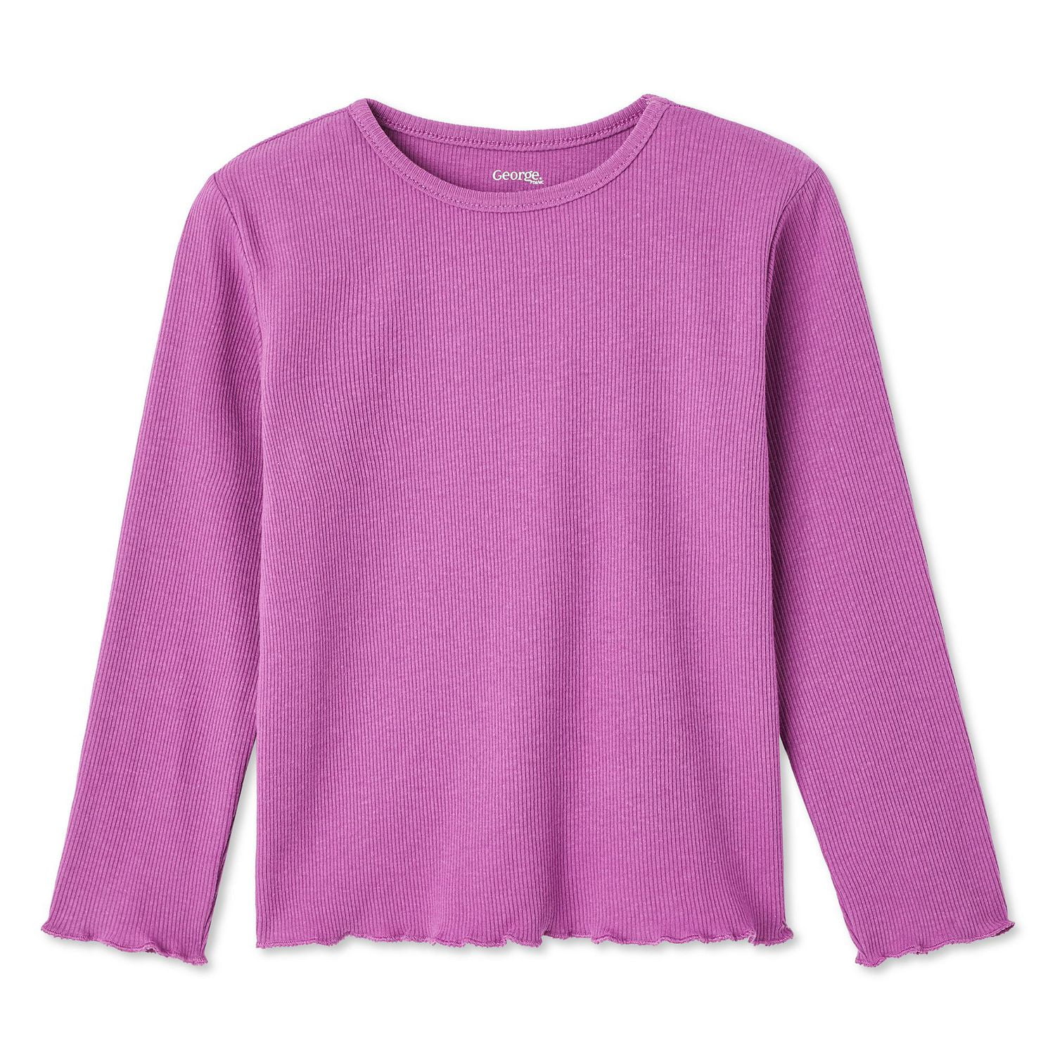 George Toddler Girls' Long Sleeve Rib Tee, Sizes 2T-5T