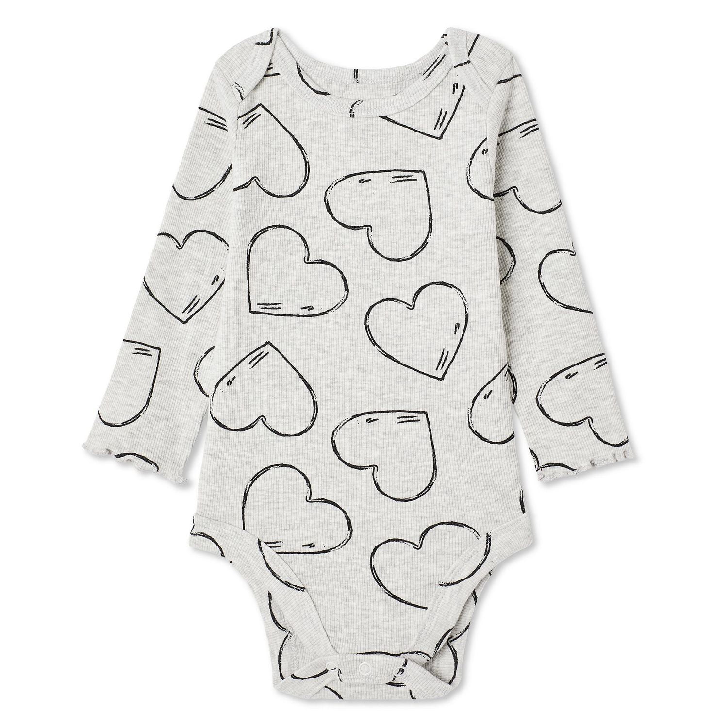 George Baby Girls' Long Sleeve Rib Bodysuit