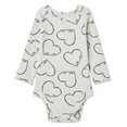 thumbnail image 1 of George Baby Girls' Long Sleeve Rib Bodysuit, 1 of 2