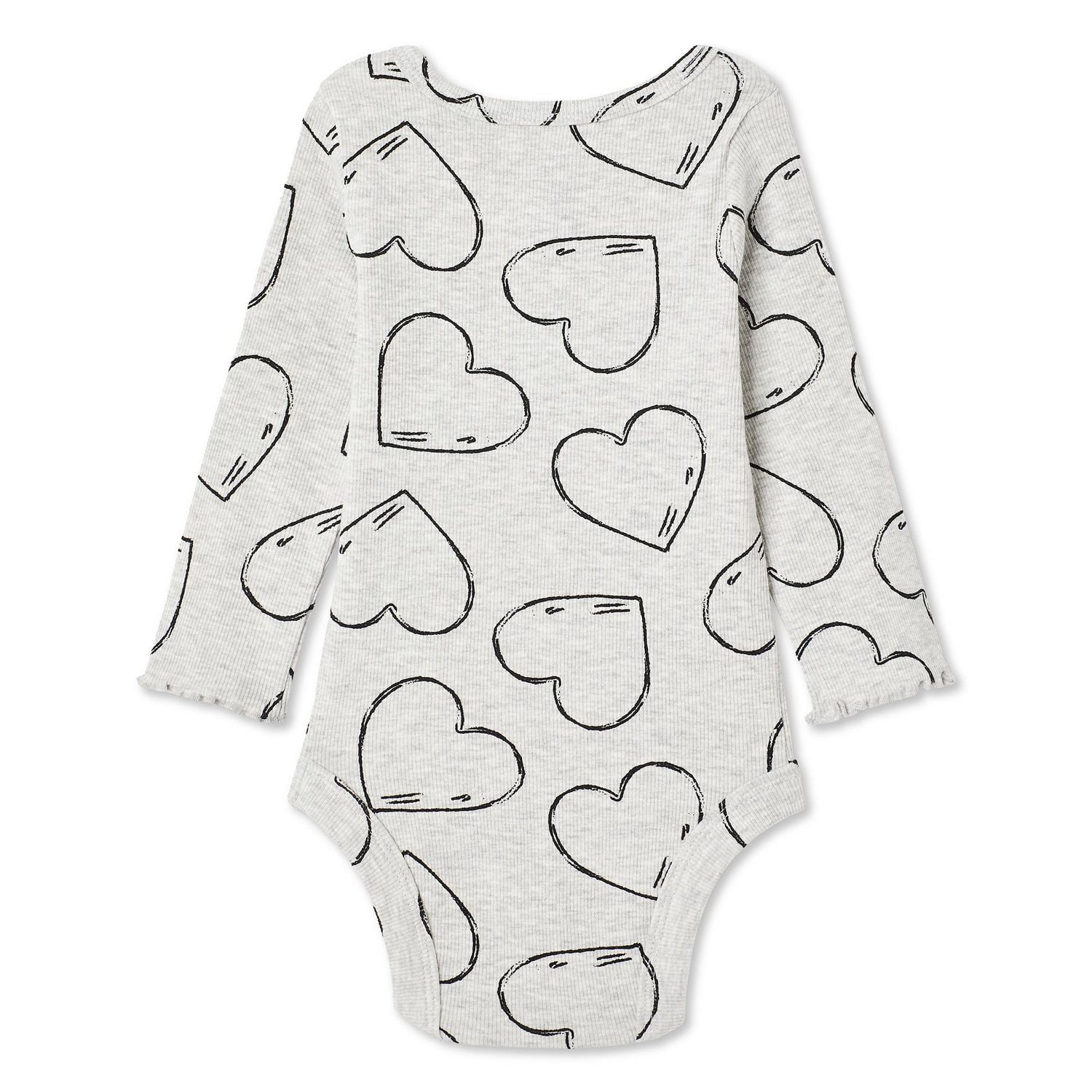 George Baby Girls' Long Sleeve Rib Bodysuit