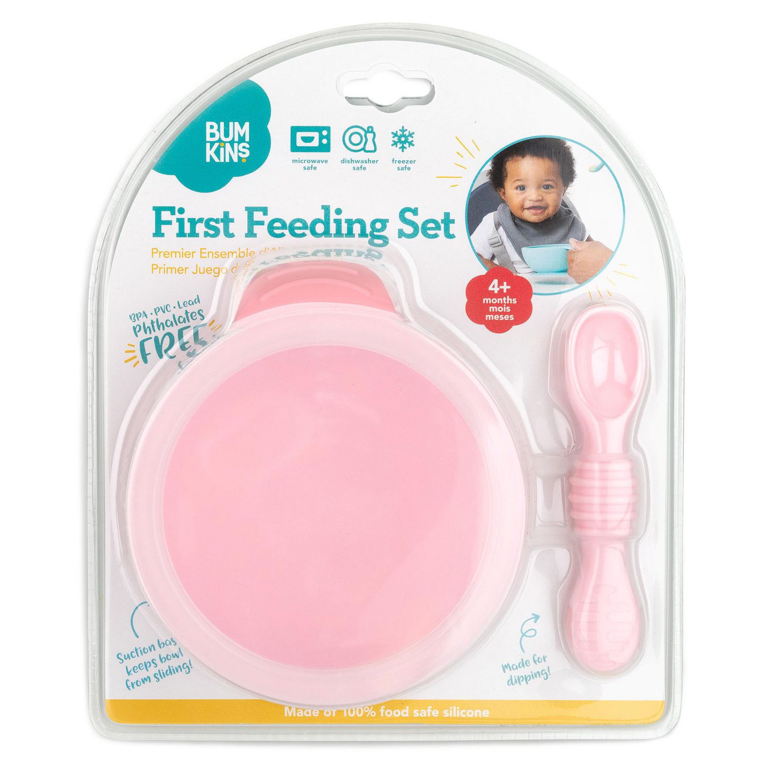Bumkins Silicone First Feeding Set - Pink