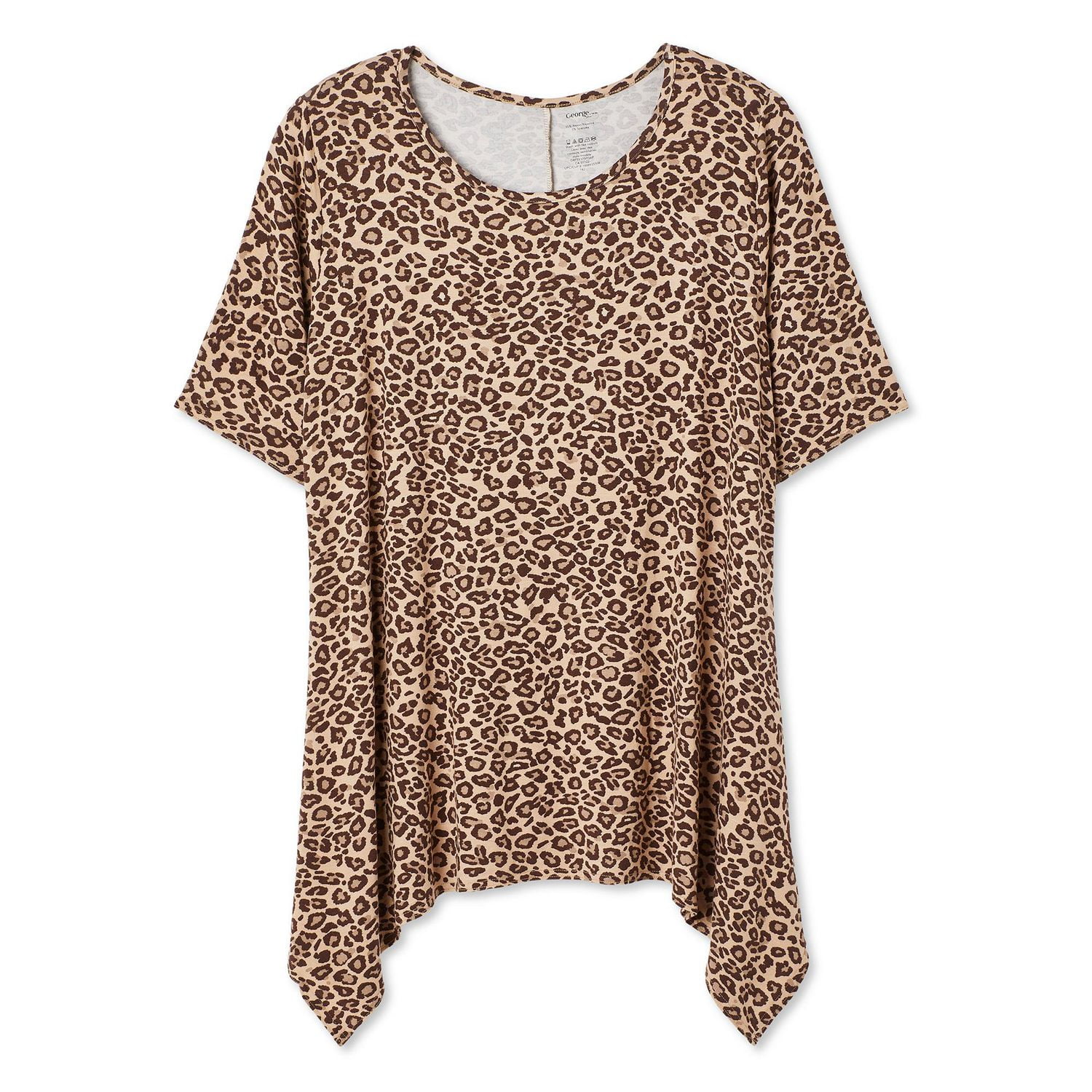 T-shirt à ourlet asymétrique George Plus pour femmes Tailles 1X-4X