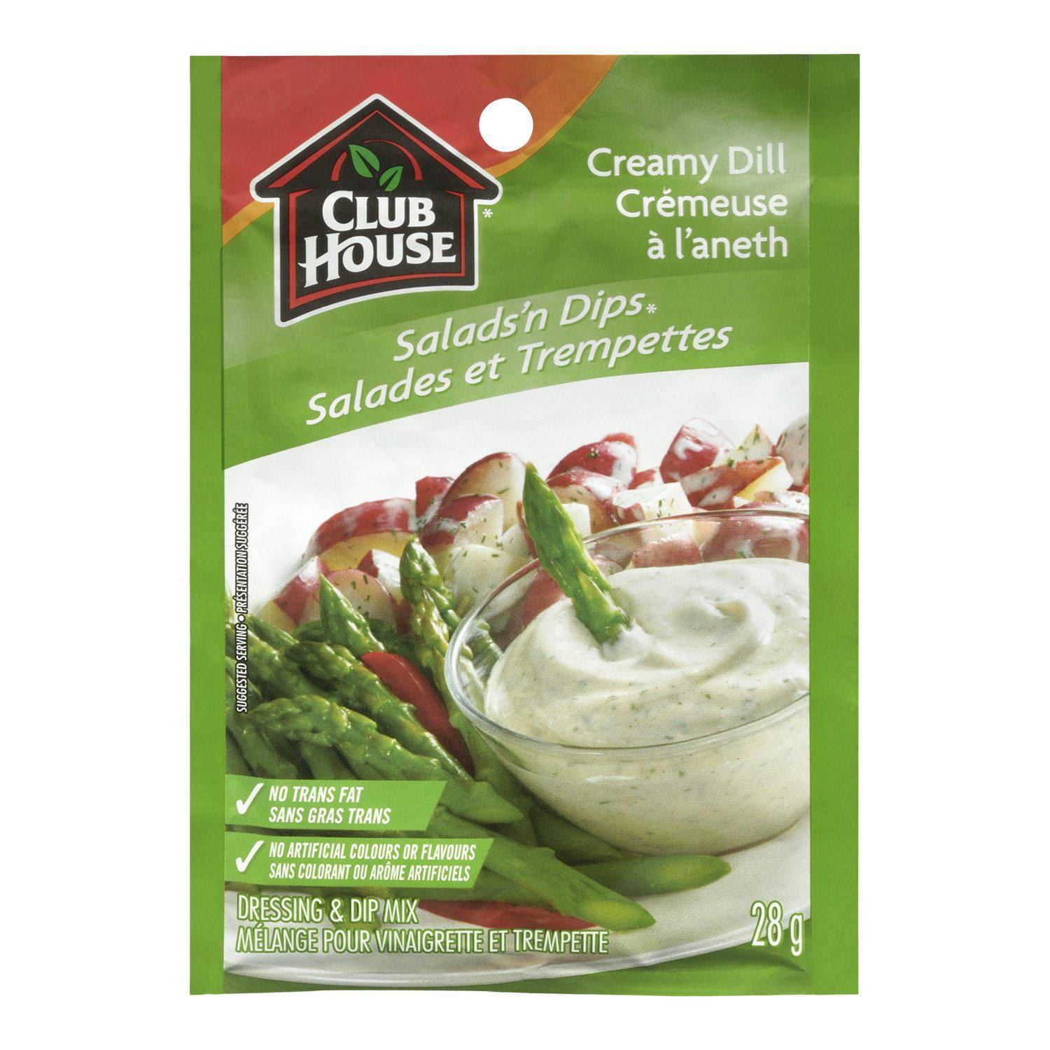 Club House, Dry Sauce/Seasoning/Marinade Mix, Salad N Dip, Cream Dill