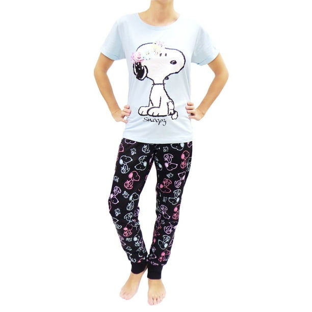 Ensemble pyjama tricoté 2 pièces sous licence pour femmes de Peanuts