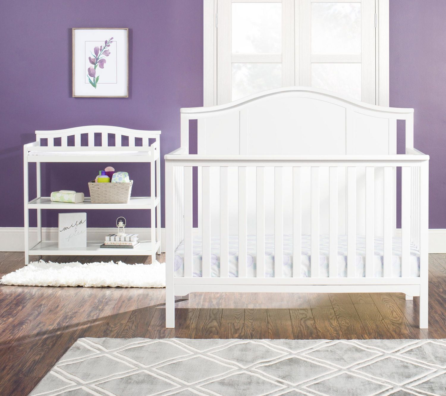 Cottage white crib sale