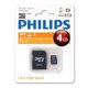 Philips microSDHC 4 Go Classe 10 + Adaptateur – image 1 sur 1