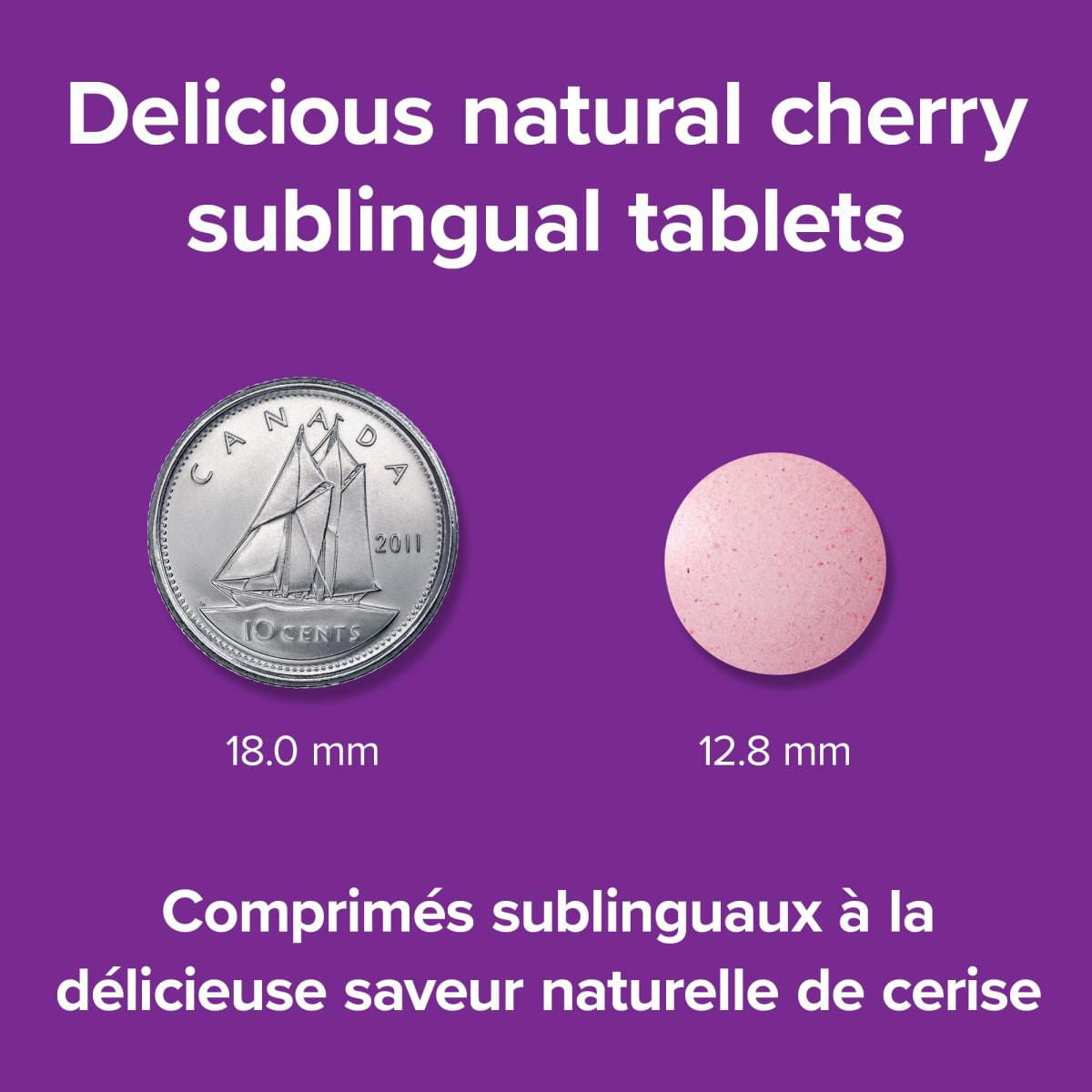 Webber Naturals Vitamine B12, Arôme naturel de cerise 2 500 mcg