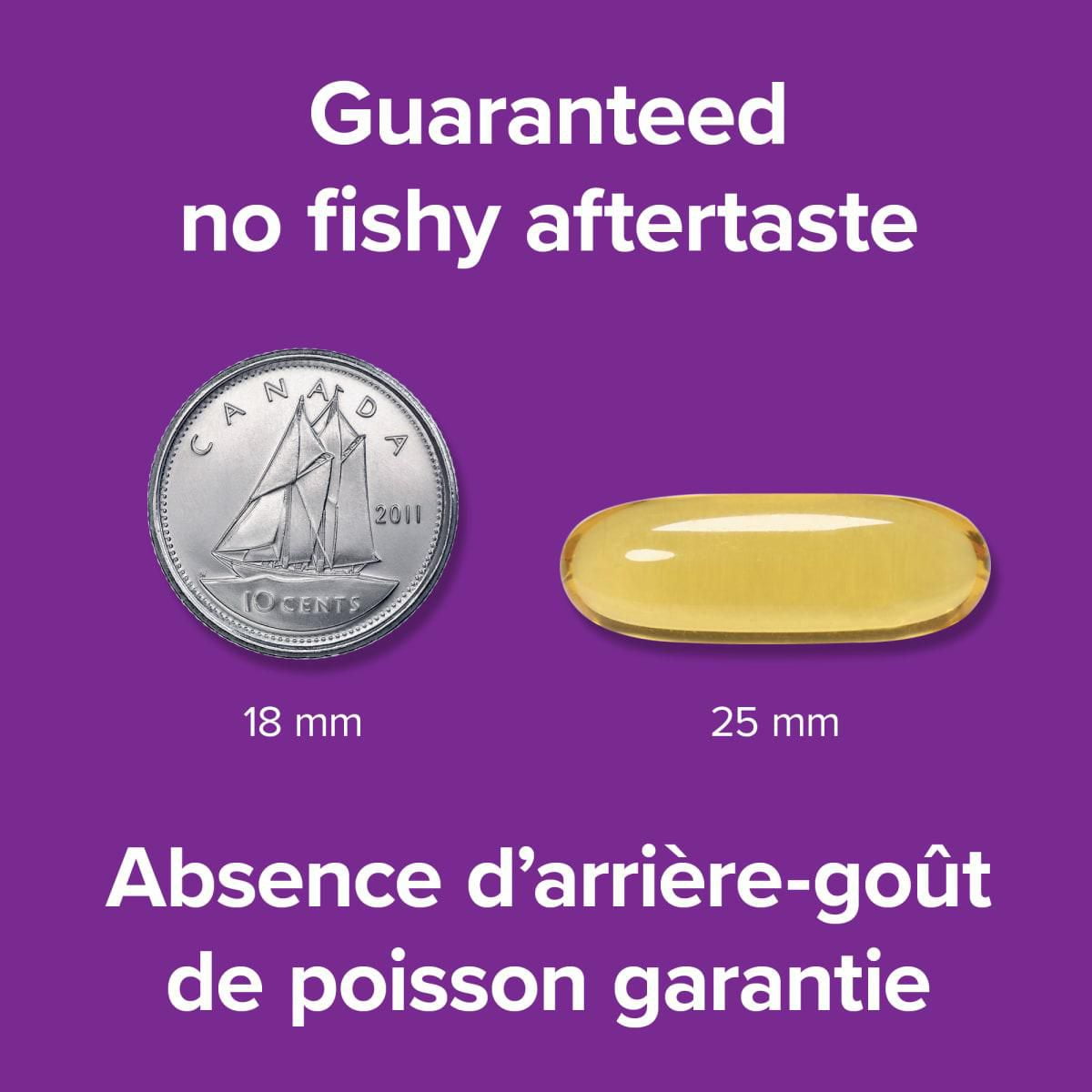 Webber Naturals Gélules Huiles de saumon et de poisson sauvage d'Alaska, 300 mg AEP/ADH, Soutient des Coeur et Cerveux, 220 gélules entériques transparentes