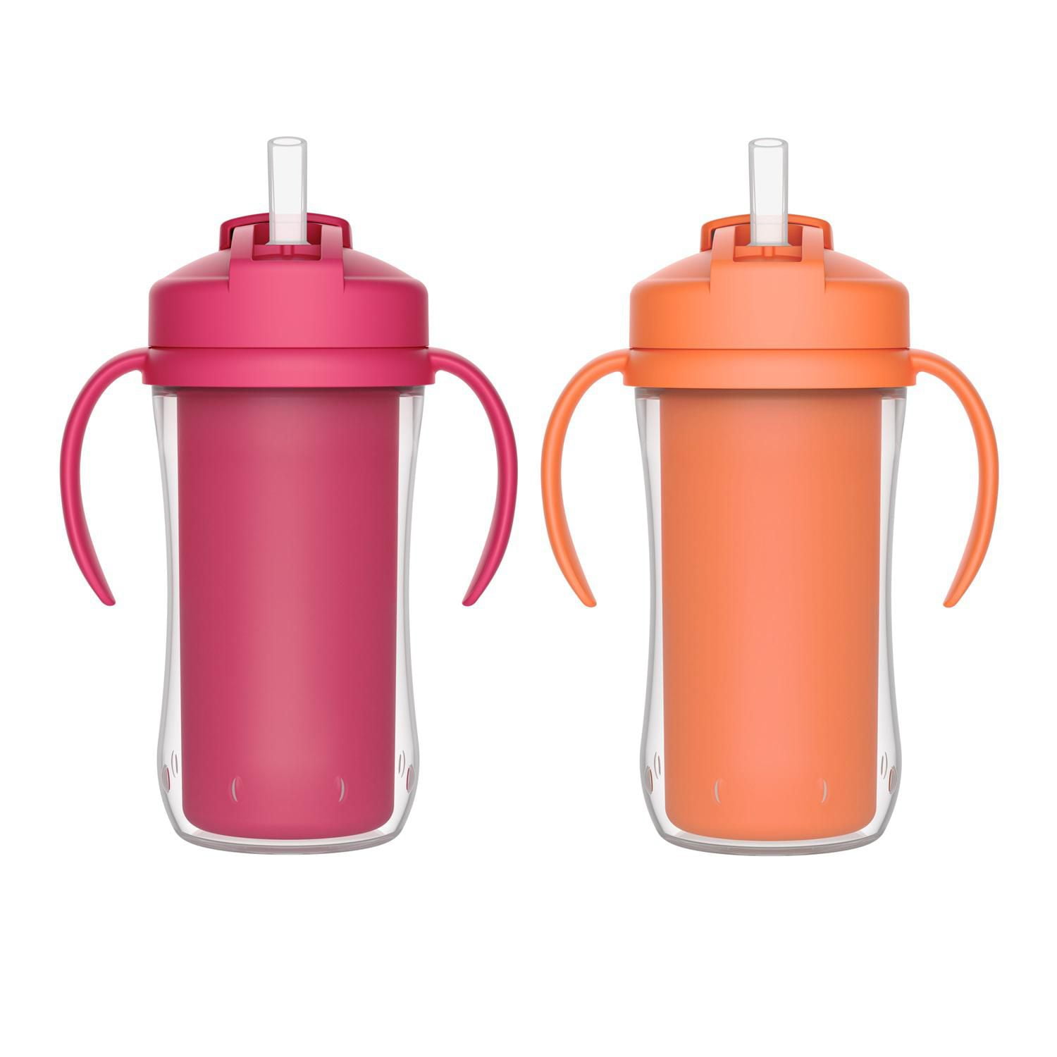 Parent’s Choice Insulated Sippy Cup with Straw and Handles, 300 mL, 2 pack, 12m+, 12 months+, 300 mL, 2 pack