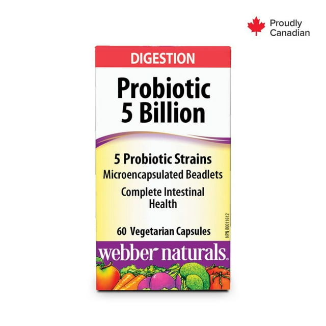 Webber Naturals Probiotique 5 milliards 5 souches de probiotiques