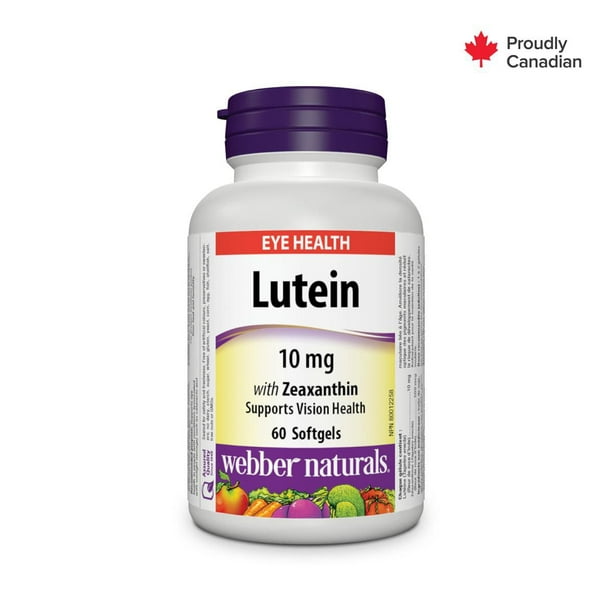 Webber Naturals Lutéine avec Zéaxanthine, 10 mg 60 gélules