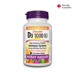 Webber Naturals® Vitamin D3 Chewable Orange Flavour, 1000 IU