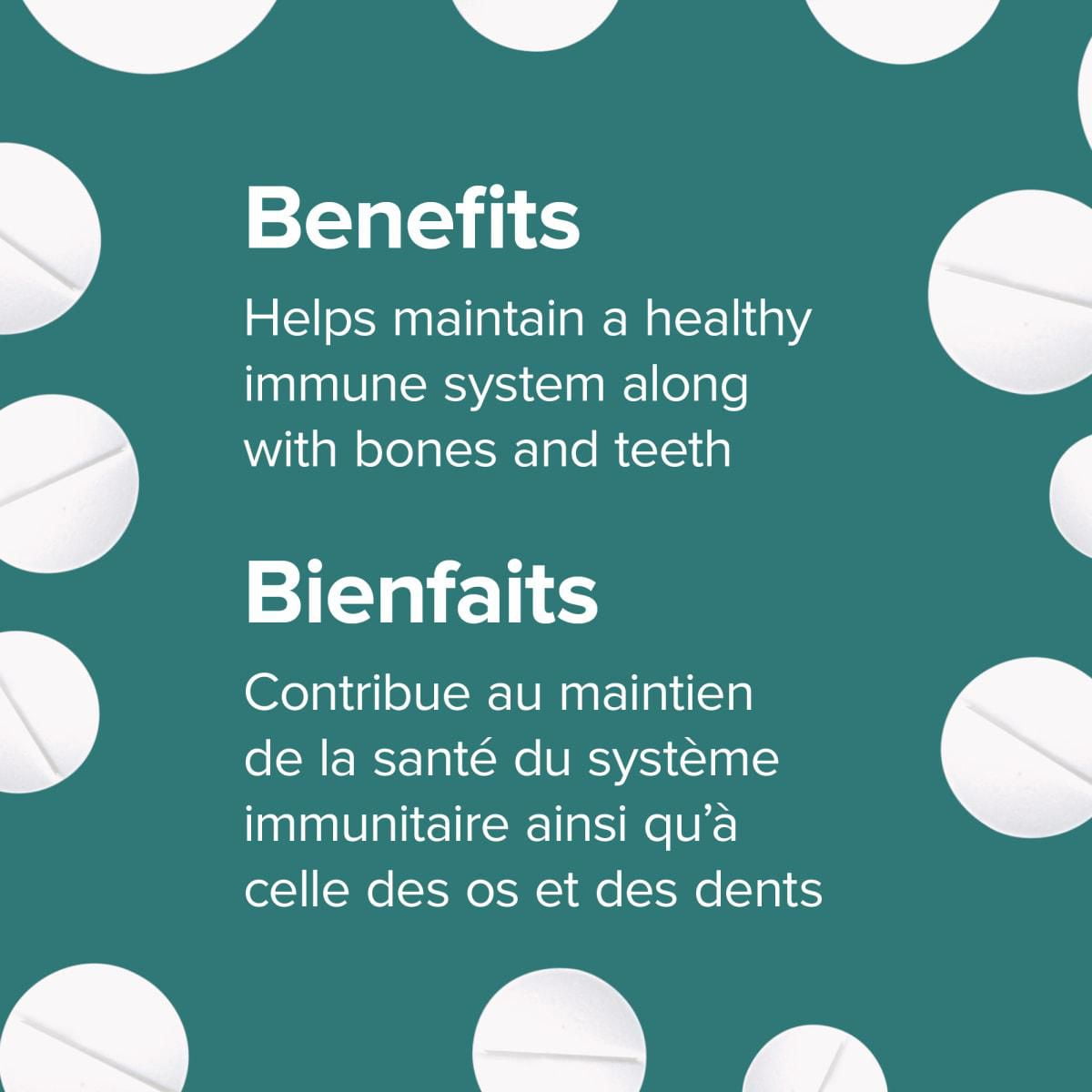 Webber Naturals® Vitamin D3 Chewable Orange Flavour, 1000 IU, 180 chewable tablets