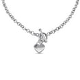 thumbnail image 1 of Asteria Sterling Silver Heart Charm Link Necklace, 18", 1 of 3