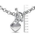 thumbnail image 2 of Asteria Sterling Silver Heart Charm Link Necklace, 18", 2 of 3