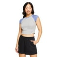 thumbnail image 1 of No Boundaries Women's Raglan Baby Tee, 1 of 6