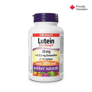 Webber Naturals® Lutein Extra Strength with 3.5 mg Zeaxanthin, 20 mg
