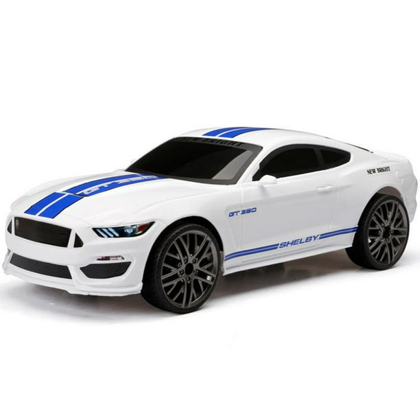 Jouet-véhicule Ford Mustang  Shelby GT 350 1:12 RC Chargers de New Bright en blanc