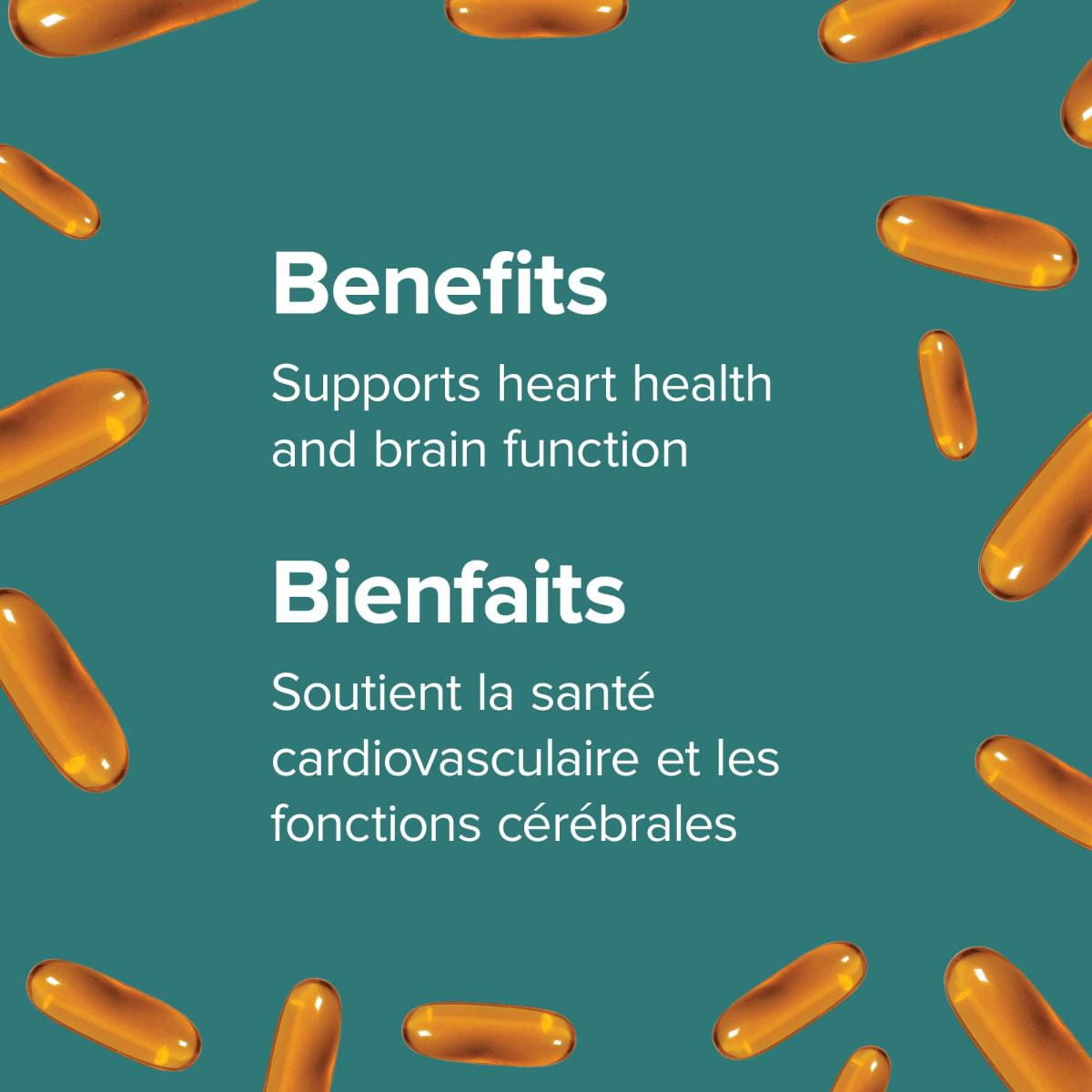 Webber Naturals Huile de Saumon Sauvage d'Alaska 200 mg AEP/ADH, 1 000 mg Santé cardiovasculaire et la santé mentale, 180 gélules. PRIME !