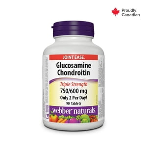 Webber Naturals® Glucosamine Chondroitin, Triple résistance, 750/600 mg
