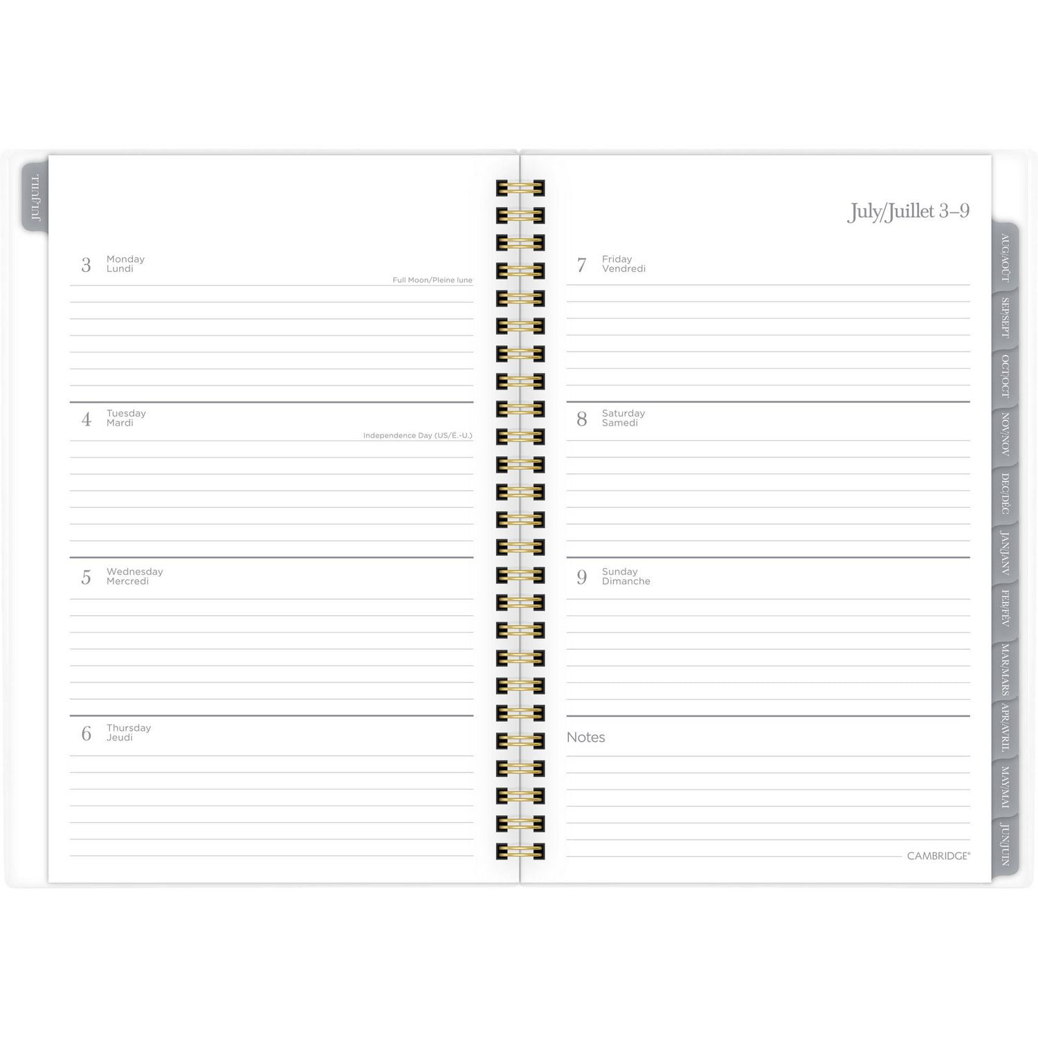 Cambridge® Petit Agenda Scolaire Hebdomadaire / Mensuel Géo Chic