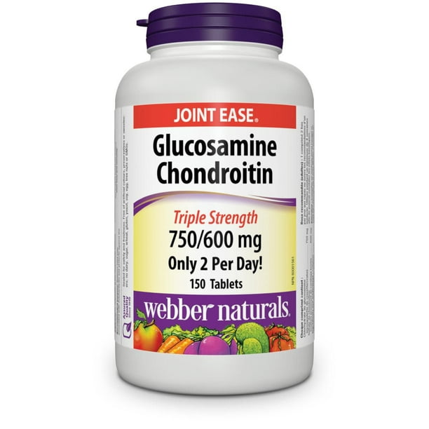 Webber Naturals Glucosamine chondroïtine triple-force de 750/600 mg 150 comprimés