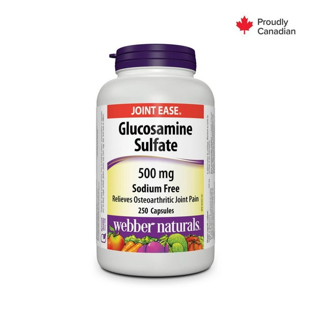 Webber Naturals Sulfate de Glucosamine, Sans Sodium, 500 mg